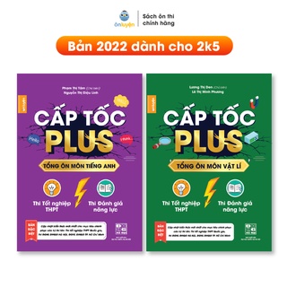 Sách-Combo 2 cuốn Cấp tốc Plus môn Lí, Anh (bản mới 2023) dùng ôn thi THPT, ĐGNL HN và HCM - Nhà sách Ôn luyện