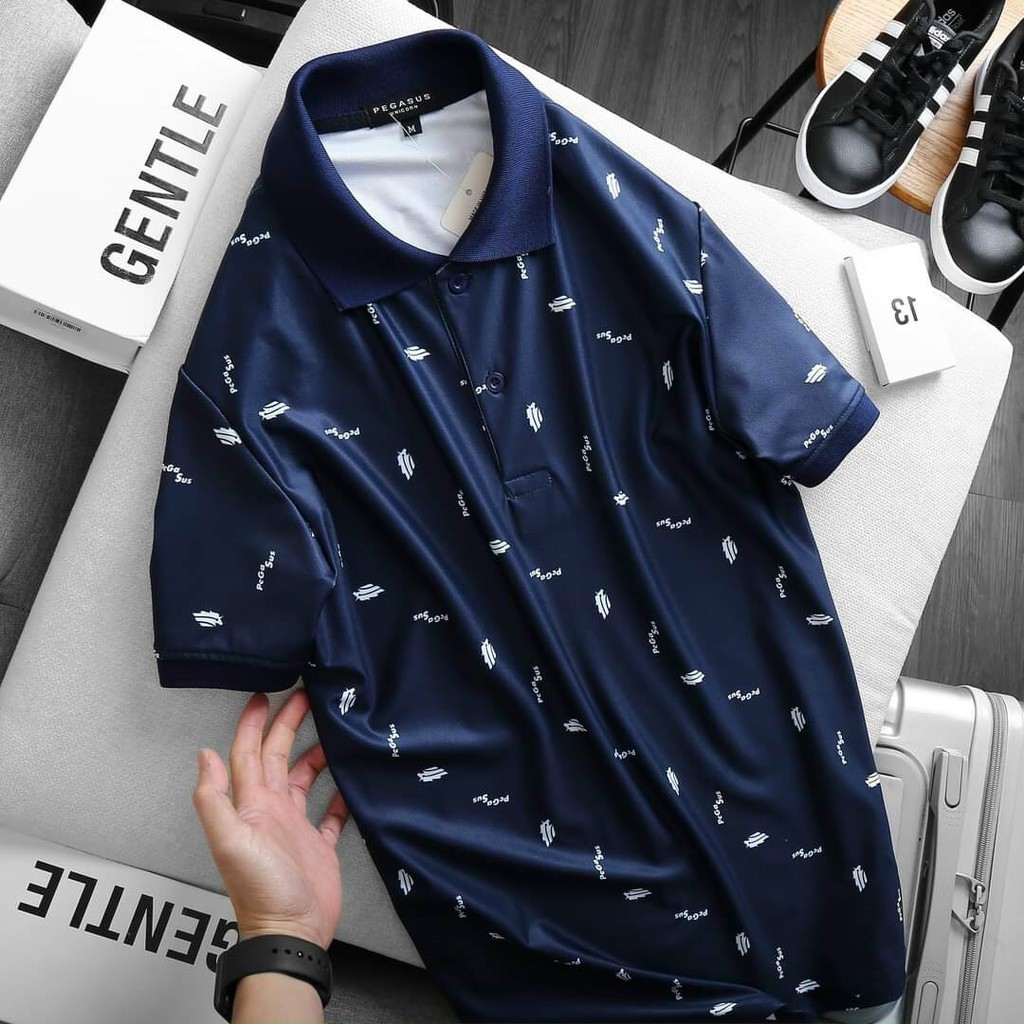 Áo thun polo nam họa tiết in chìm tinh xảo trên nền vải single - Thấm Hút Mồ Hôi, Co Giãn Đa Chiều | BigBuy360 - bigbuy360.vn