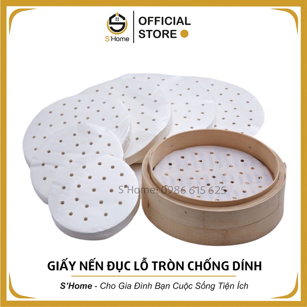 Giấy Nến - Set 100 Tờ Giấy Nến Việt Hưng Size 21.5cm Dùng Cho Nồi Chiên Không Dầu, Thể Tích 4-7Lit, An Toàn, Tiện Lợi