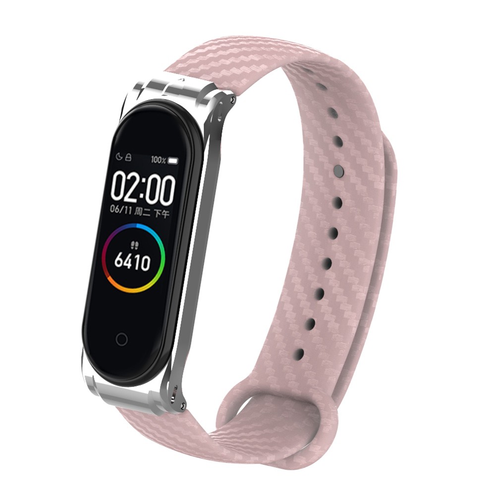 Dây đeo chất liệu sợi carbon nhiều màu để chọn chuyên dụng cho đồng hồ MiBand 4 Xiaomi 3