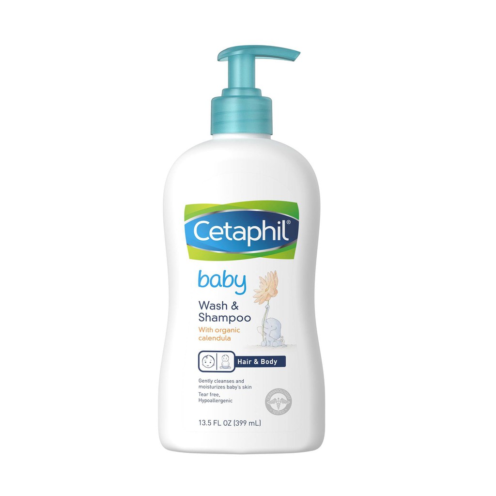 Sữa tắm gội toàn thân dành cho bé Cetaphil Baby Wash & Shampoo ( 399ml )