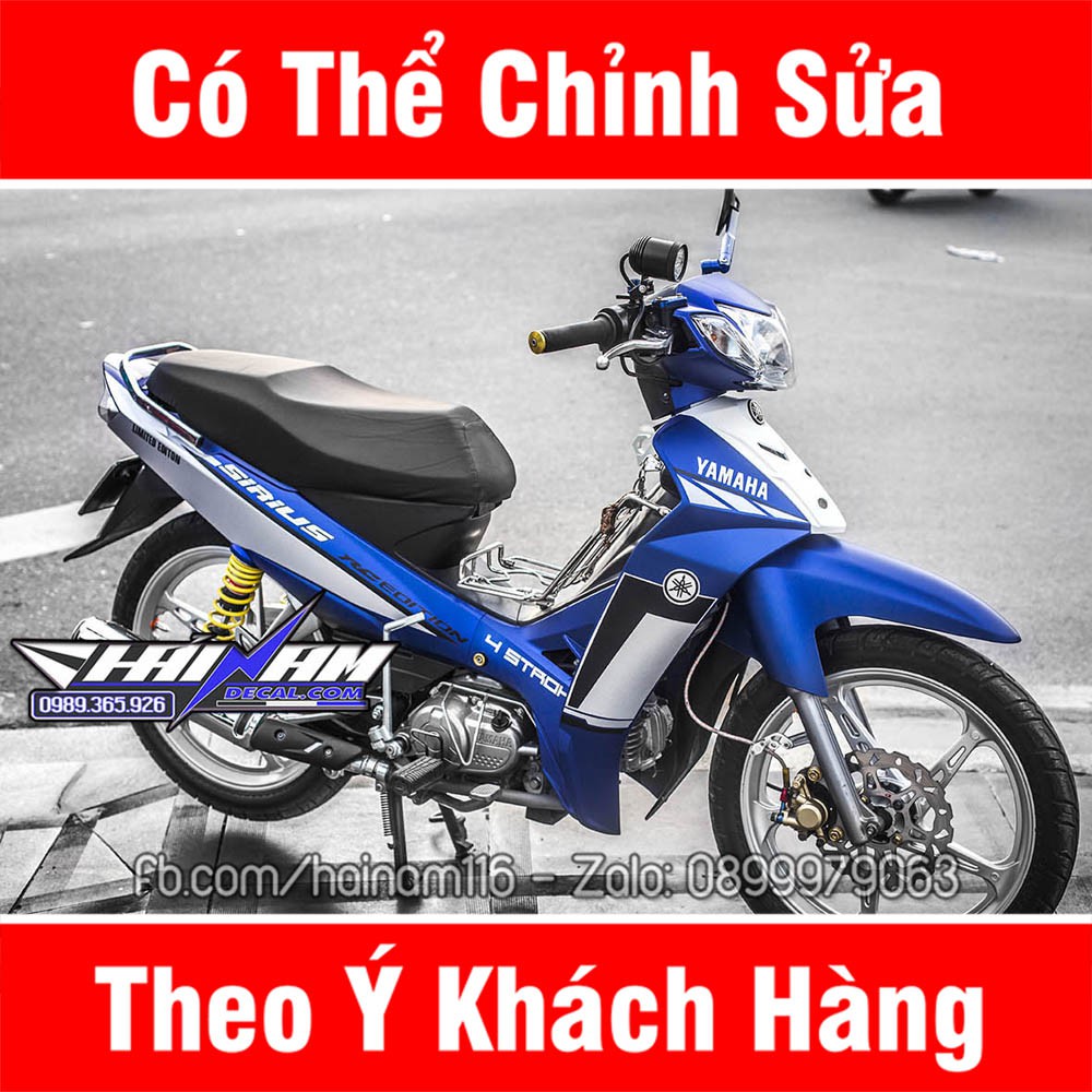 Tem Trùm Sirius Xanh Trắng Đơn giản
