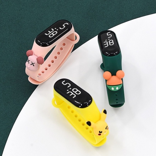 Đồng hồ điện tử hình thú chống nước, màn hình led, cảm ứng 1 chạm, chất liệu silicon siêu bền, nhẹ