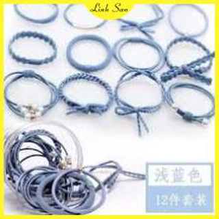 HỘP 12 CHIẾC CHUN BUỘC TÓC SIÊU ĐẸP N