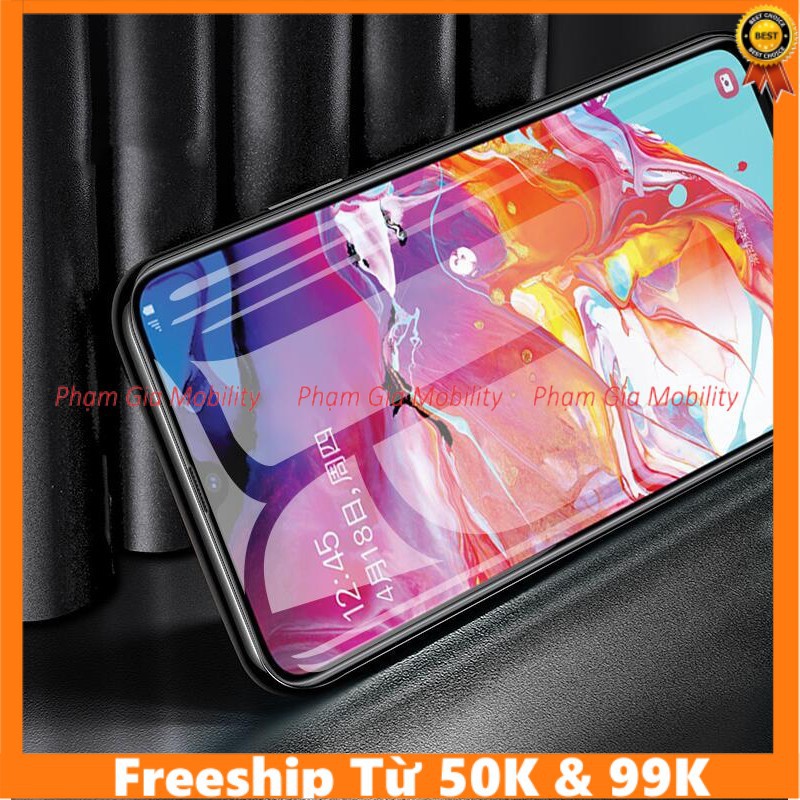 Dán cường lực Samsung Galaxy A20s full màn hình, full keo