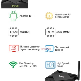 Tanix TX6s Android Tv Box Ram 4GB Chạy Android 10 Mới Nhất