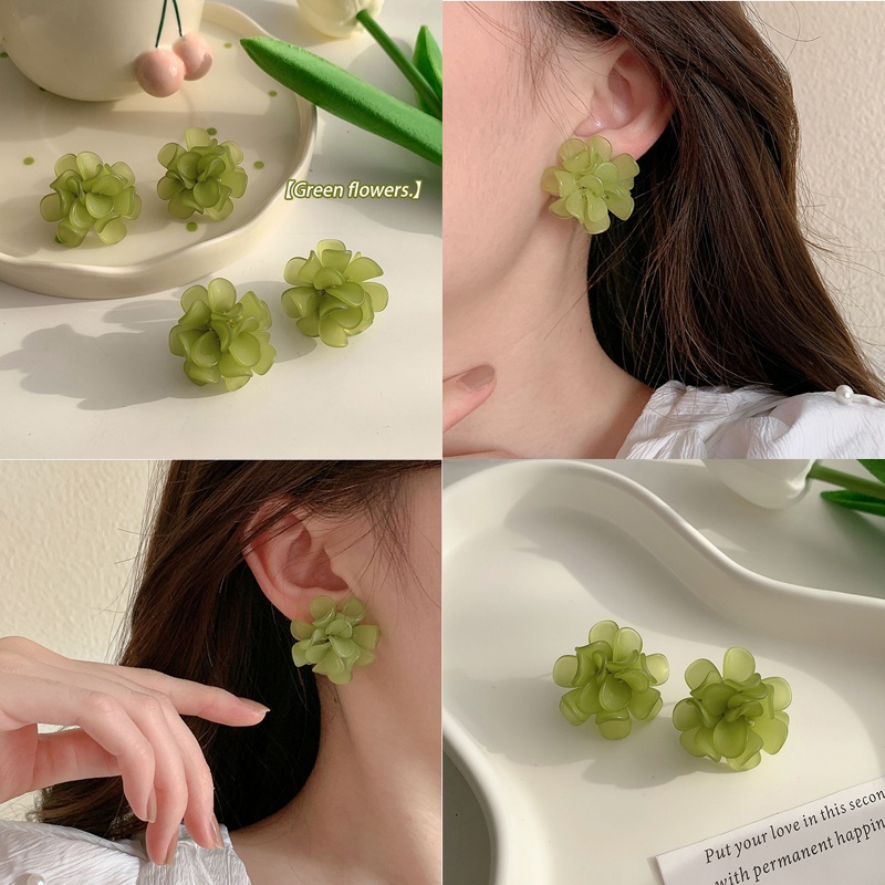 Khuyên Tai Hình Bông Hoa Phong Cách Hàn Quốc Thời Trang