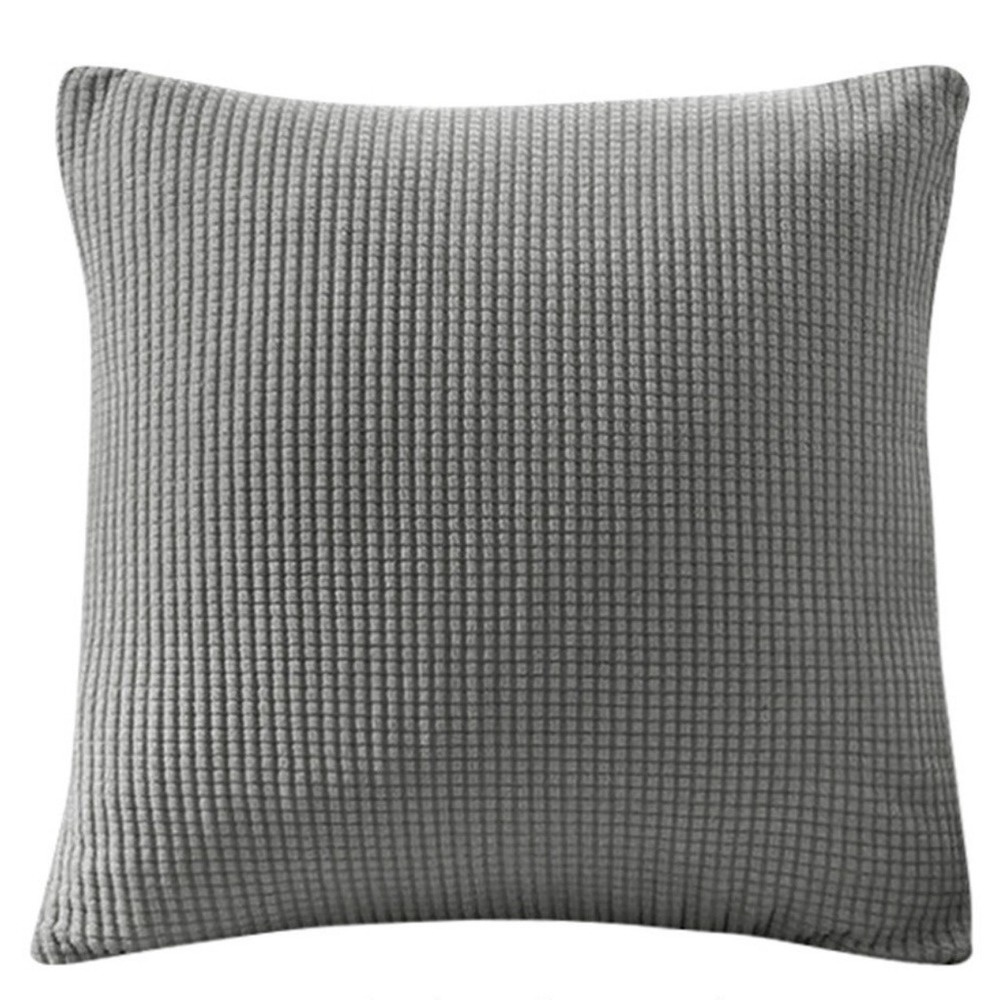 Vỏ Gối Sofa 45x45cm Hình Vuông Màu Trơn Co Giãn Tốt Có Khóa Kéo Tiện Dụng Ốp