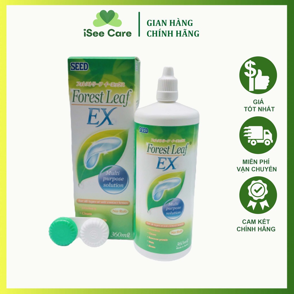 Dung dịch ngâm rửa lens kính áp tròng SEED Forest Leaf EX 360ml