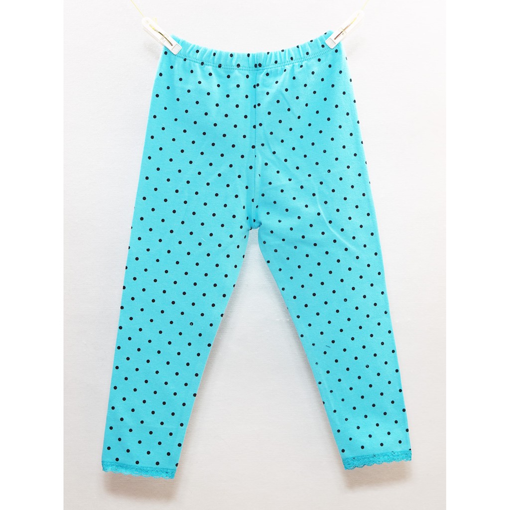 Quần legging dài họa tiết chấm bi cho bé gái