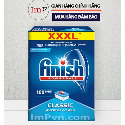 [TRỢ GIÁ THƯƠNG HIỆU] Viên rửa bát finish powerball 100 tabs (NK Đức )