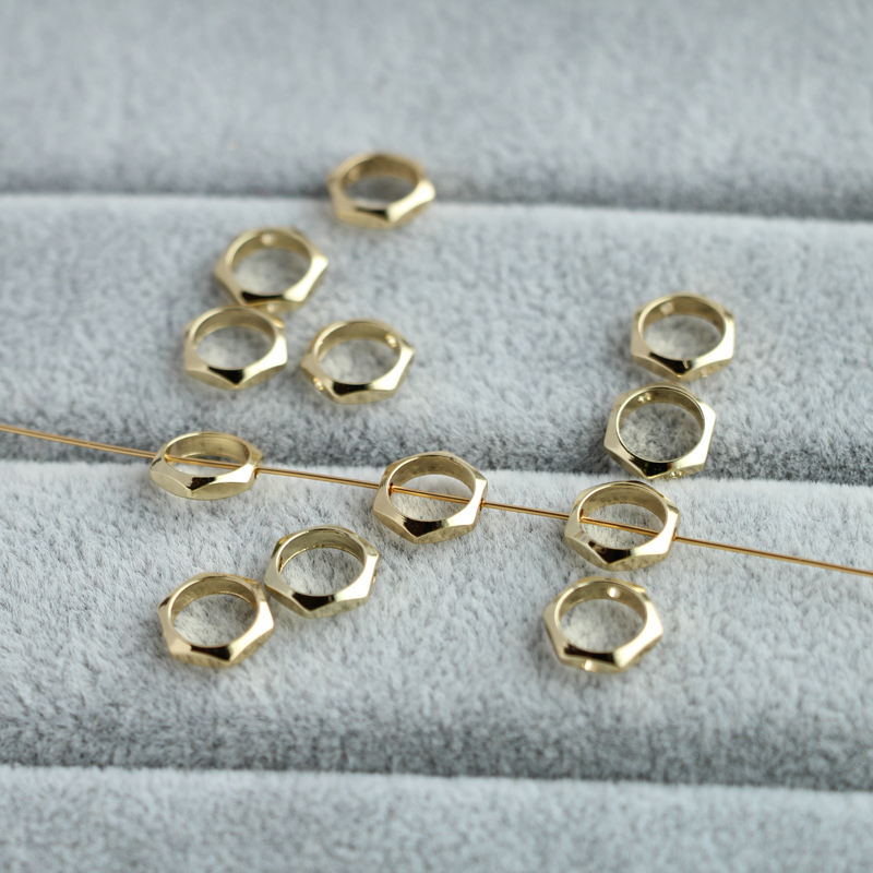 Set 10 Vòng Tay Mạ Vàng 14K Đính Hạt Lục Giác