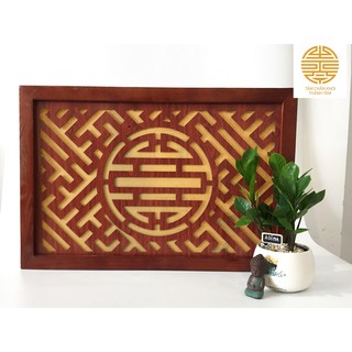 Tấm chắn ám khói bàn thờ 41x61cm  [Mẫu Chữ Thọ ]