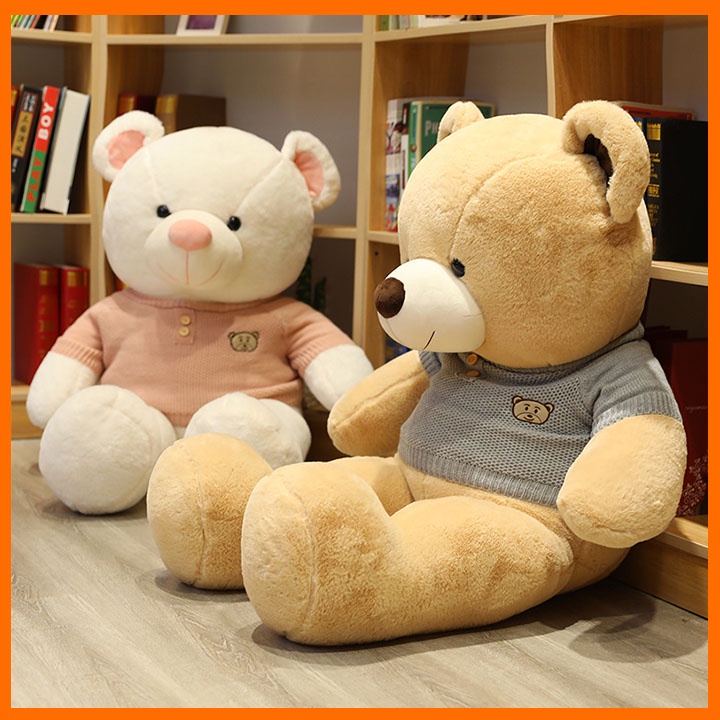 Gấu bông teddy áo len, thú bông to siêu đẹp, thú nhồi bông siêu to khổng lồ