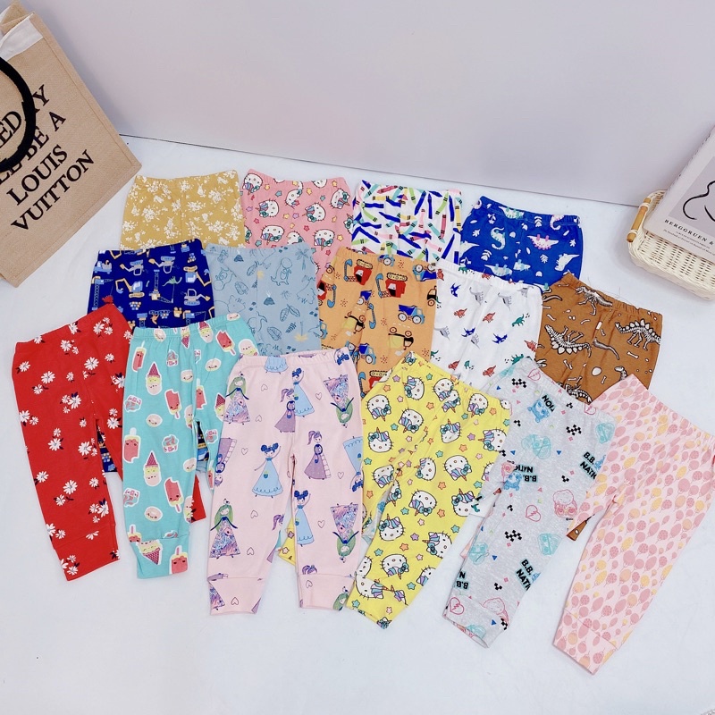 Set 5 quần dài chục❤️FREESHIP❤️Quần chục dài xuất dư-quần chục dài cotton bozip co giãn thấm mồ hôi 