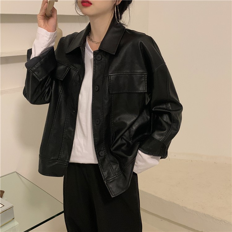 [SẴN] AK20_ÁO JACKET DA NỮ ULZZANG CÁ TÍNH | BigBuy360 - bigbuy360.vn