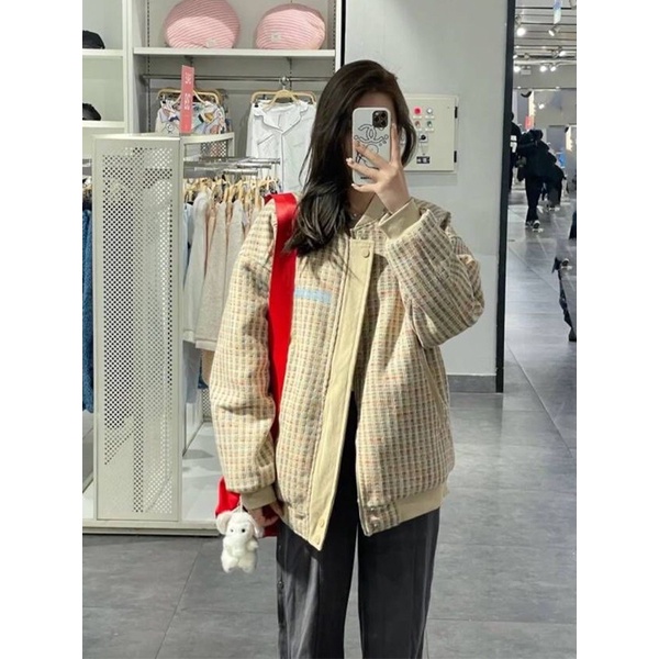 ÁO bomber mặc 2 mặt nữ