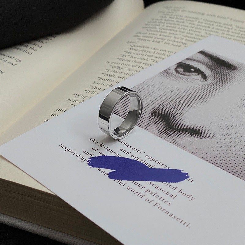 Nhẫn Thép Titan Thời Trang Sang Trọng Cho Cặp Đôi