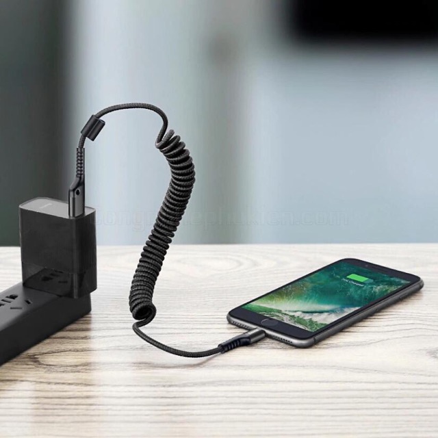Cáp sạc nhanh  xoắn lò xo Baseus chính hãng