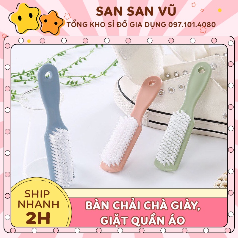 Bàn chải chà giày lông mềm cán dài có móc treo tiện dụng cho hộ gia đình, Bàn chải chà giày, giặt quần áo, cọ giặt giày