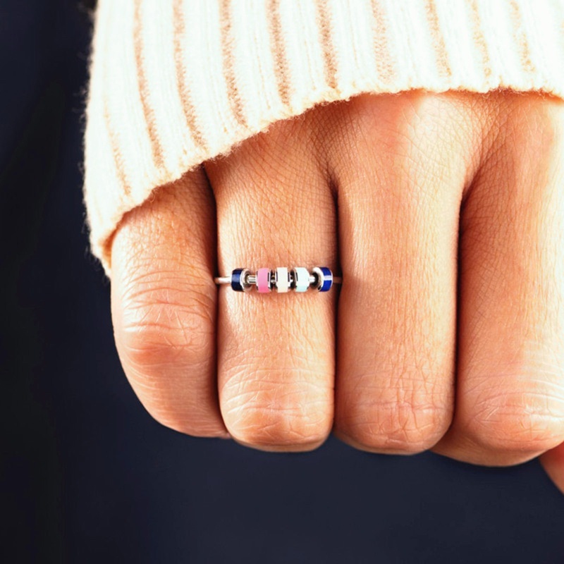 Vòng Xoay Kèm Hạt Phẳng Giảm Căng Thẳng Cá Tính Cho Nam Và Nữ