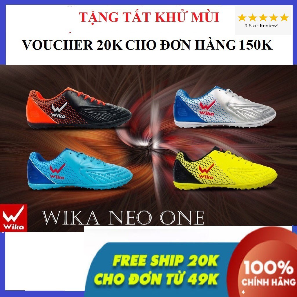 [Xả Kho 3 Ngày]Giày bóng đá, giày đá banh WIKA NEO ONE( CHÍNH HÃNG), khử mùi, đã khâu full đế tặng kèm tất khử mùi