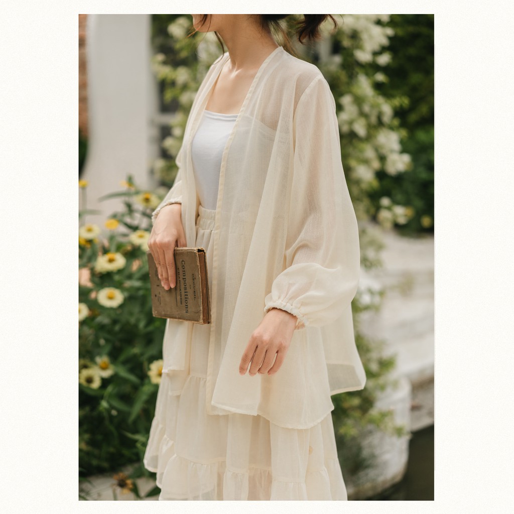 Aó khoác tay phông KEM-suri kimono - AKTP  hangkao closet