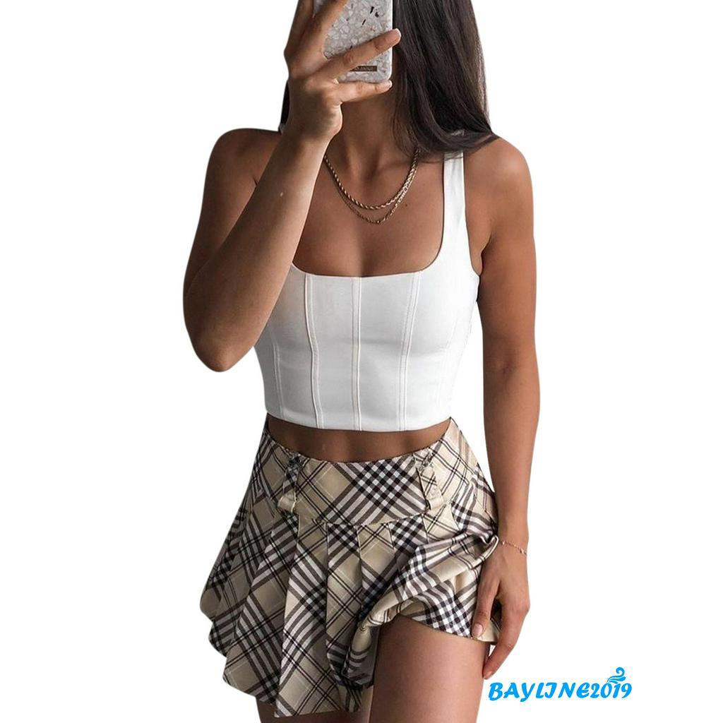 Chân váy caro phong cách quyến rũ hợp thời trang cho nữ