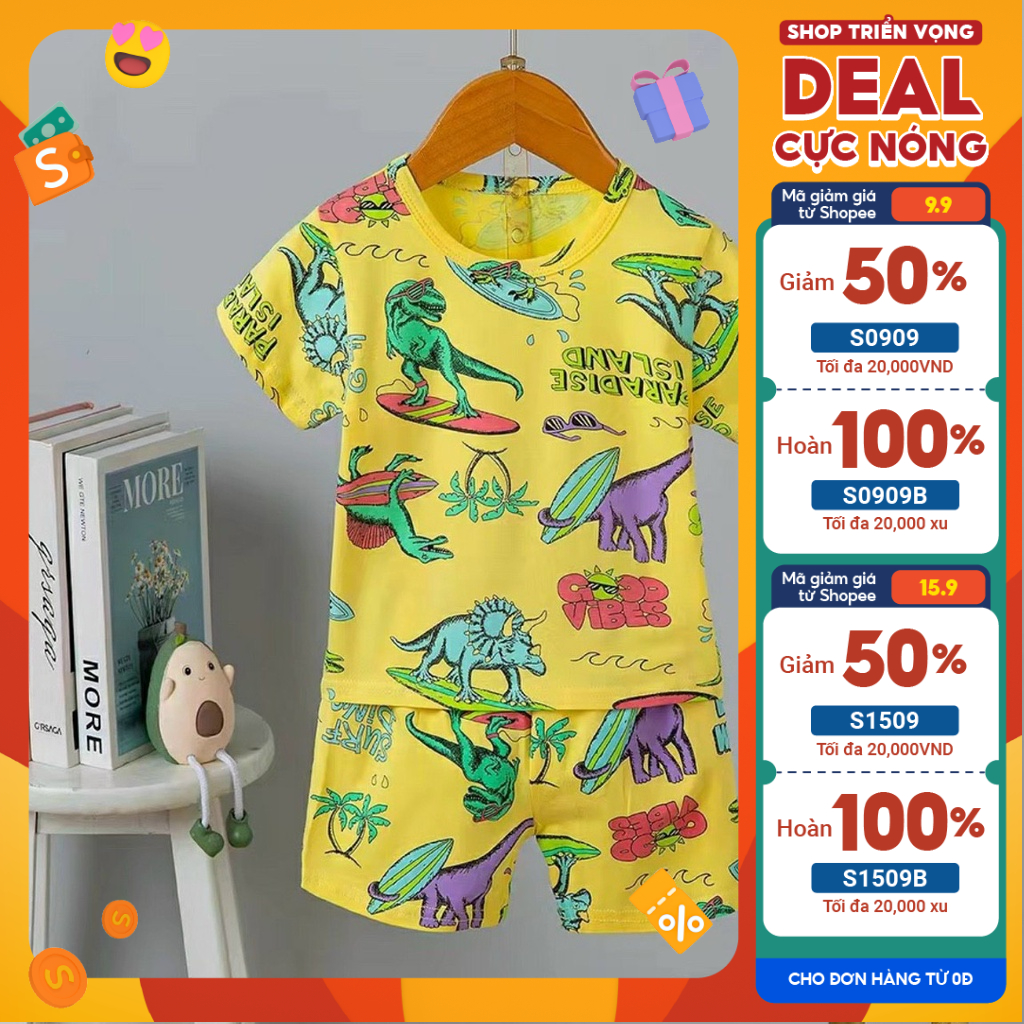 BỘ ĐỒ BÉ TRAI, BÉ GÁI CHẤT THUN LẠNH VÀ COTTON. THỜI TRANG TRẺ EM GK016