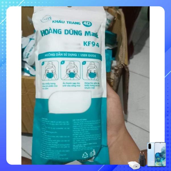 khẩu trang kf94 hoàng dũng kháng khuẩn, không xù lông.