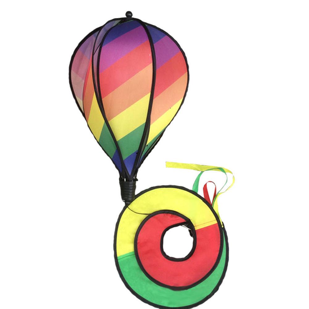 1PC Windsock Toy Rainbow Multi-color Random Color Striped Windmill Wind Spinner