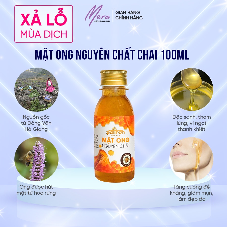 Mật ong nguyên chất Saffron Việt Nam lọ 100ml