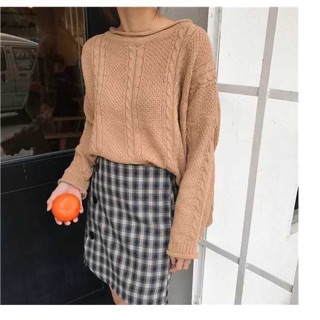 Áo len vặn thừng form rộng QC