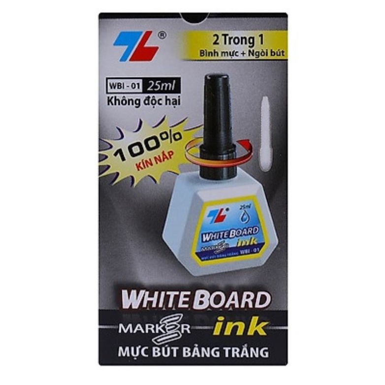 MỰC LÔNG BẢNG WBI01 THIÊN LONG 25mL - WHITEBOARD MARKER INK tặng kèm ngòi