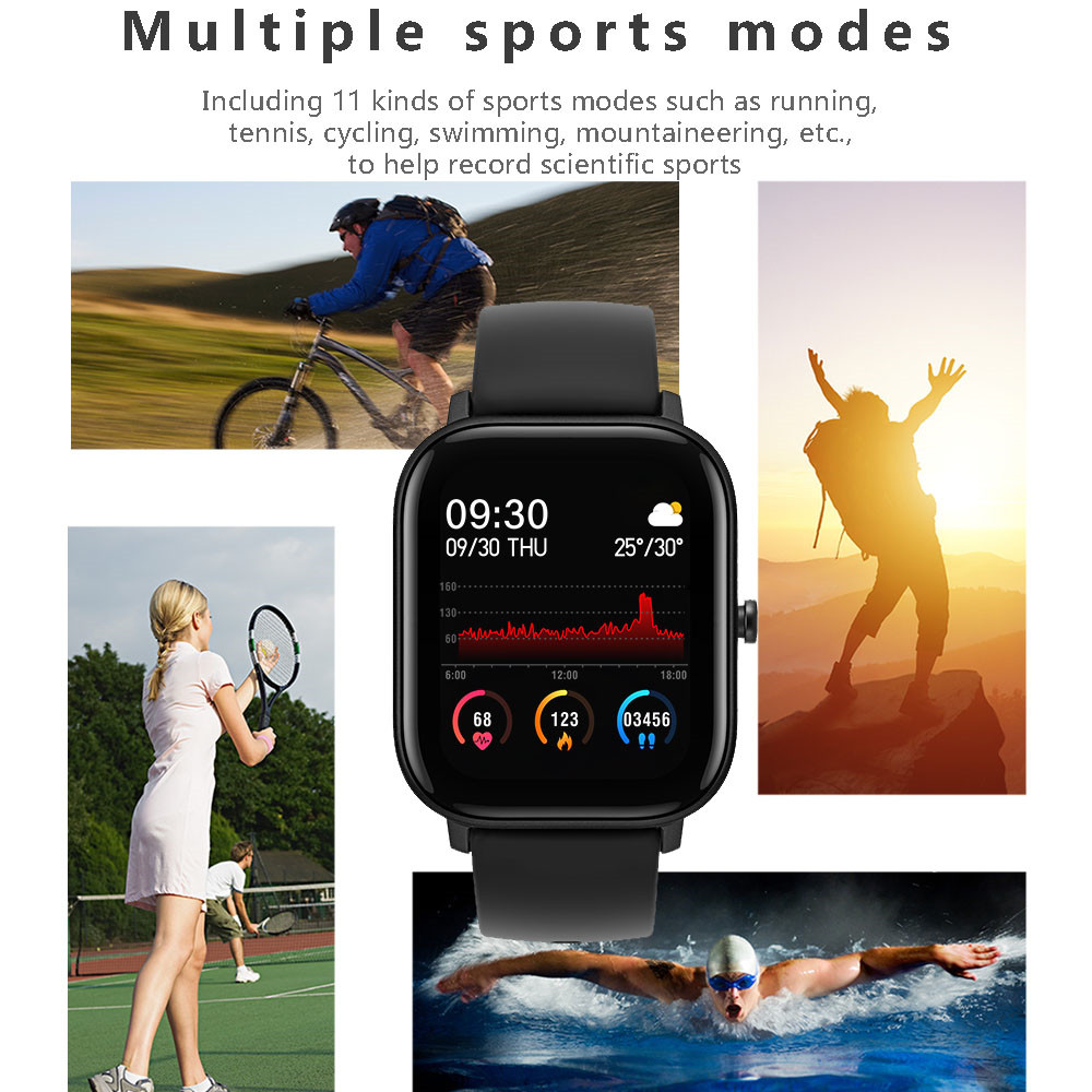 [Ready Stock] P9 Đồng hồ thông minh Smart Watch Waterproof Full Touch Screen Heart Rate Monitoring Bluetooth Sports Smart Watch Fitness Watches