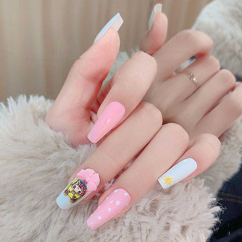 LILYES Miếng Dán Trang Trí Móng Tay Hình Thủy Thủ Mặt Trăng Dễ Thương
