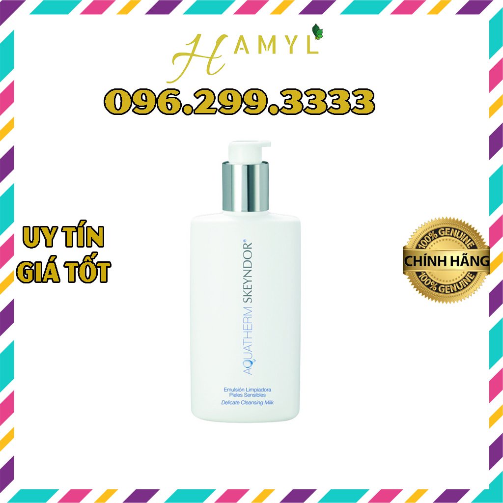 SKEYNDOR Aquatherm Sữa rửa mặt cho da khô nhạy cảm Delicate Cleansing Milk 250ml