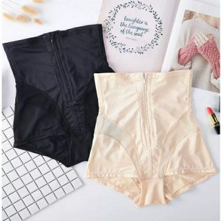 Quần gen bụng lụa kéo khoá có móc cài siêu ôm