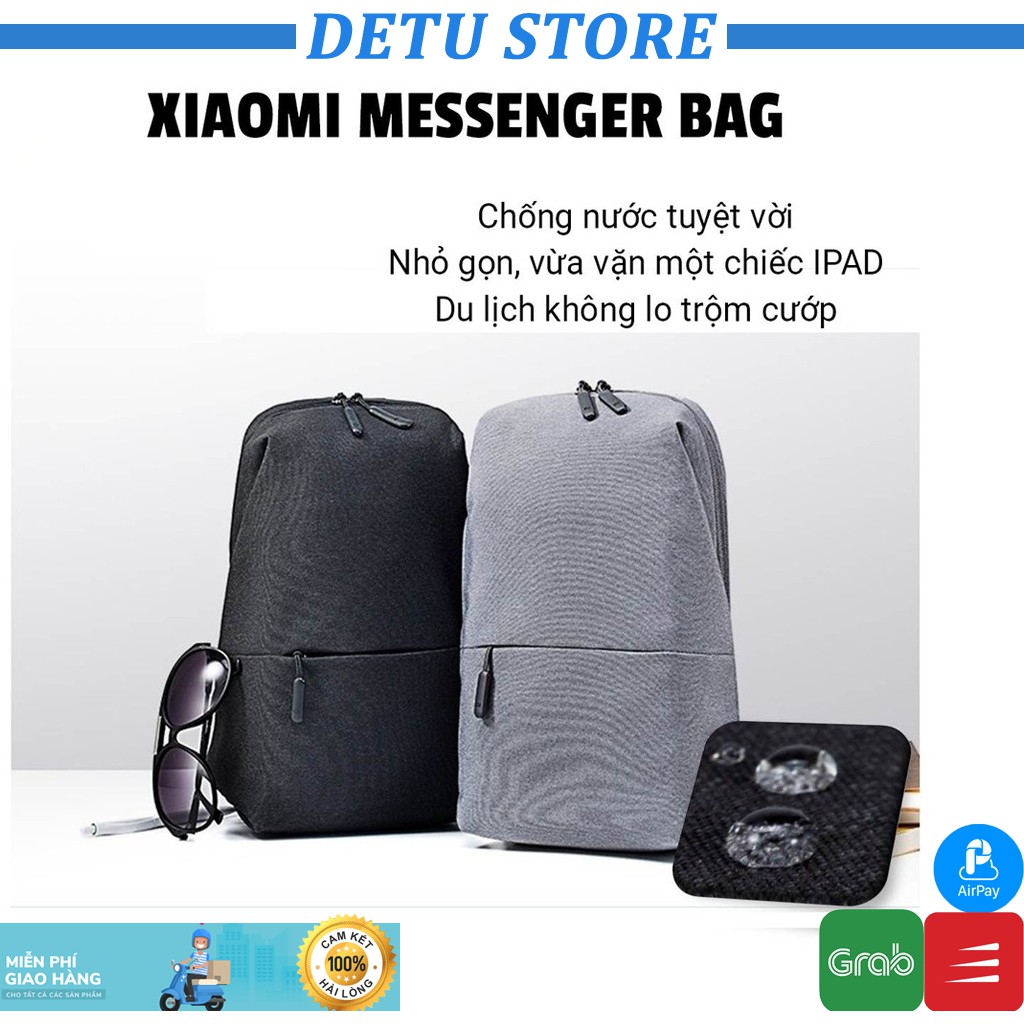 Balo đeo chéo Xiaomi Urban Leisure thời trang cho nam và nữ, vải chống nước - Chính hãng