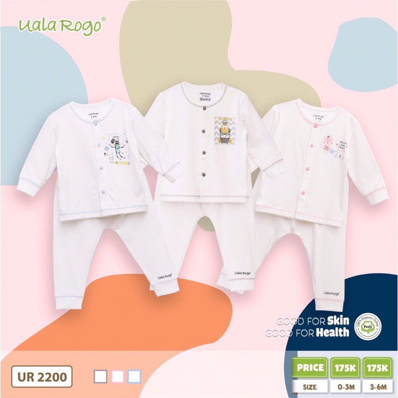 Set quần áo dài Ualarogo 0-3m/3-6m