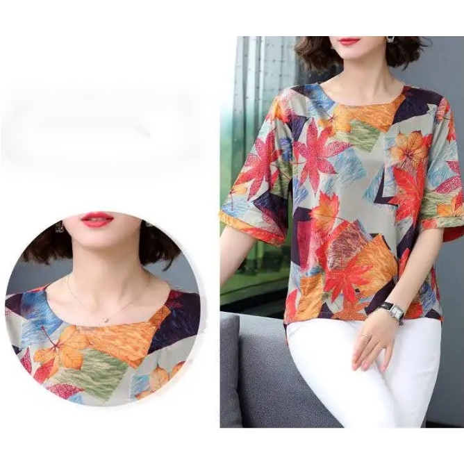 Áo Thun Tay Lửng Dáng Rộng Plus Size Thời Trang Cho Nữ