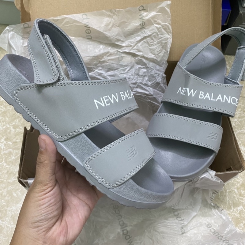 Dép sandal newbalance đen xám trắng hàng cao cấp Fullbox