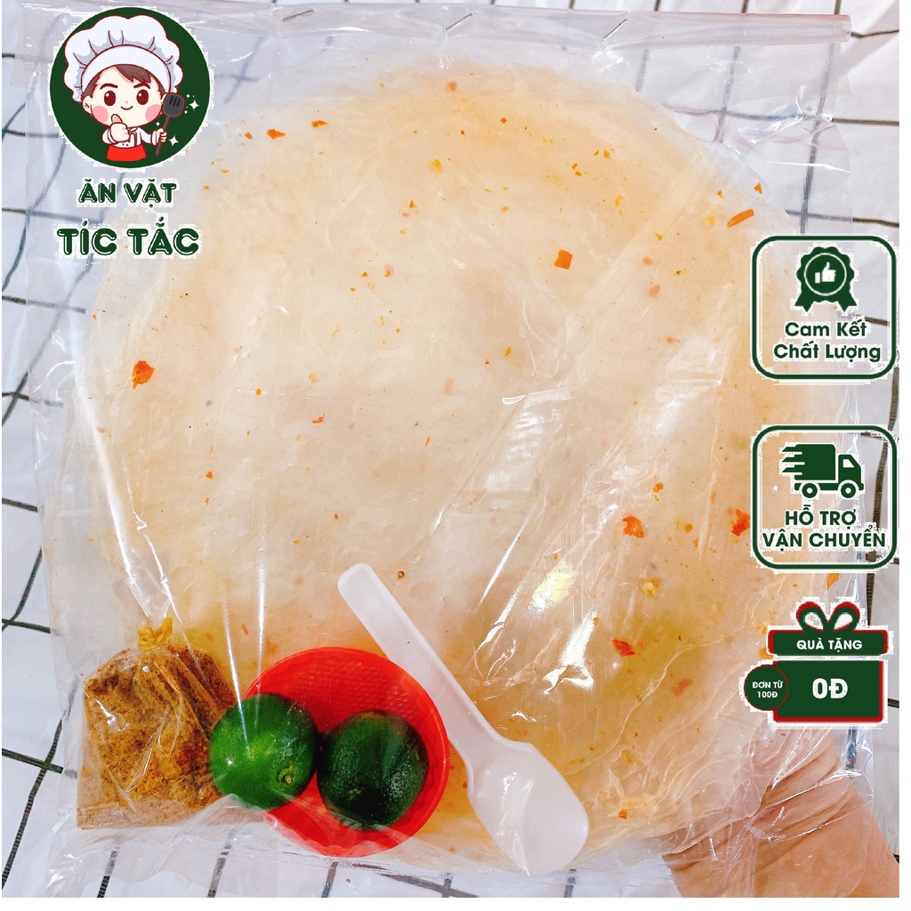 Bánh Tráng Dẻo Ớt Chấm Muối Nhuyễn Tắc Xanh Truyền Thống - Bánh Tráng Phơi Sương Long Điền