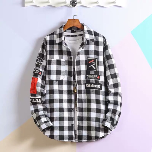 FREESHIP 50K - Áo Sơ Mi Caro Sơ Mi Flannel Áo Khoác Nam Nữ FLANNEL CARO In Cực Chất Nhiều Mẫu