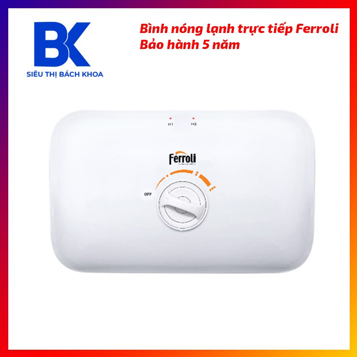 Bình nóng lạnh trực tiếp 4500W 💥 Ferroli RITA FS-4.5 TM 💥 Bảo Hành 5 năm