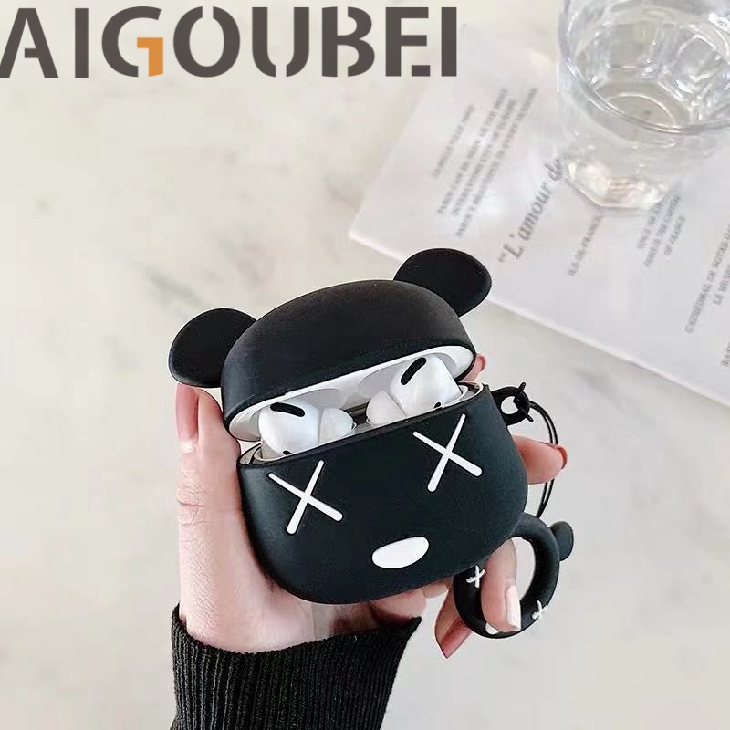 Cartoon silicone protective cover for Airpods I12 earphone charging case