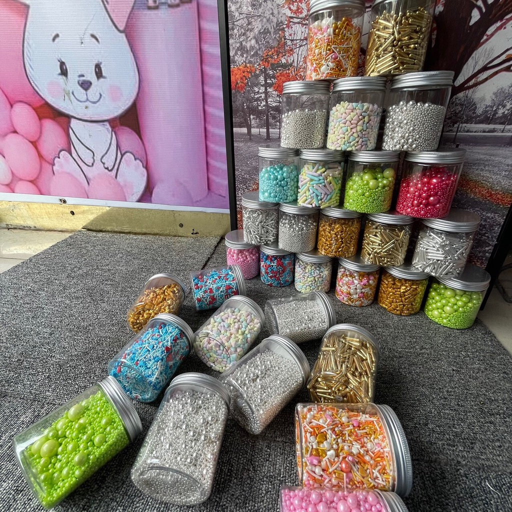 Bi đường trang trí bánh kem nhiều màu hủ 194g - trang trí bánh sinh nhật HPBD