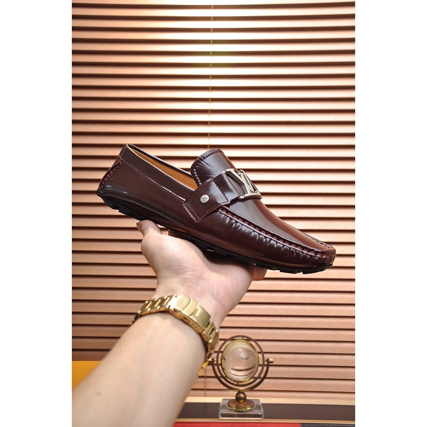 Giày lười nam da thật cao cấp Louis vuitton LV thiết kế sang trọng và trẻ trung