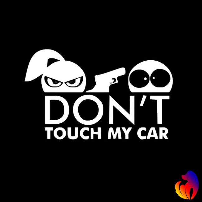 Blackhole Sticker dán xe hơi in chữ &quot; Warning do not touch my car &quot;