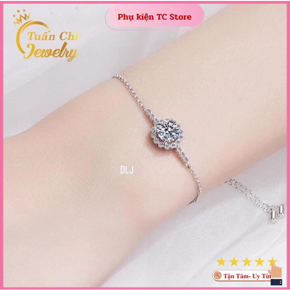 Lắc Tay Nữ ♥️BẢO HÀNH♥️ Vòng Tay Bạc Cao Cấp, Đính Đá Sang Trọng